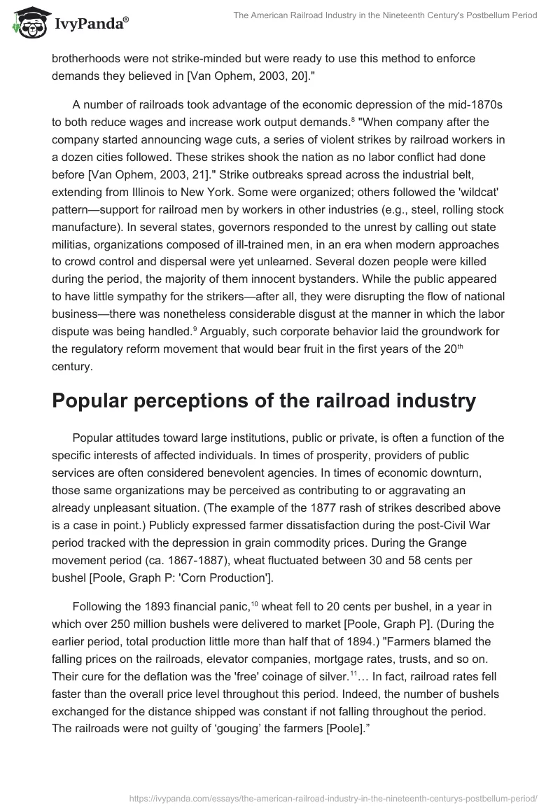 The American Railroad Industry in the Nineteenth Century's Postbellum Period. Page 4