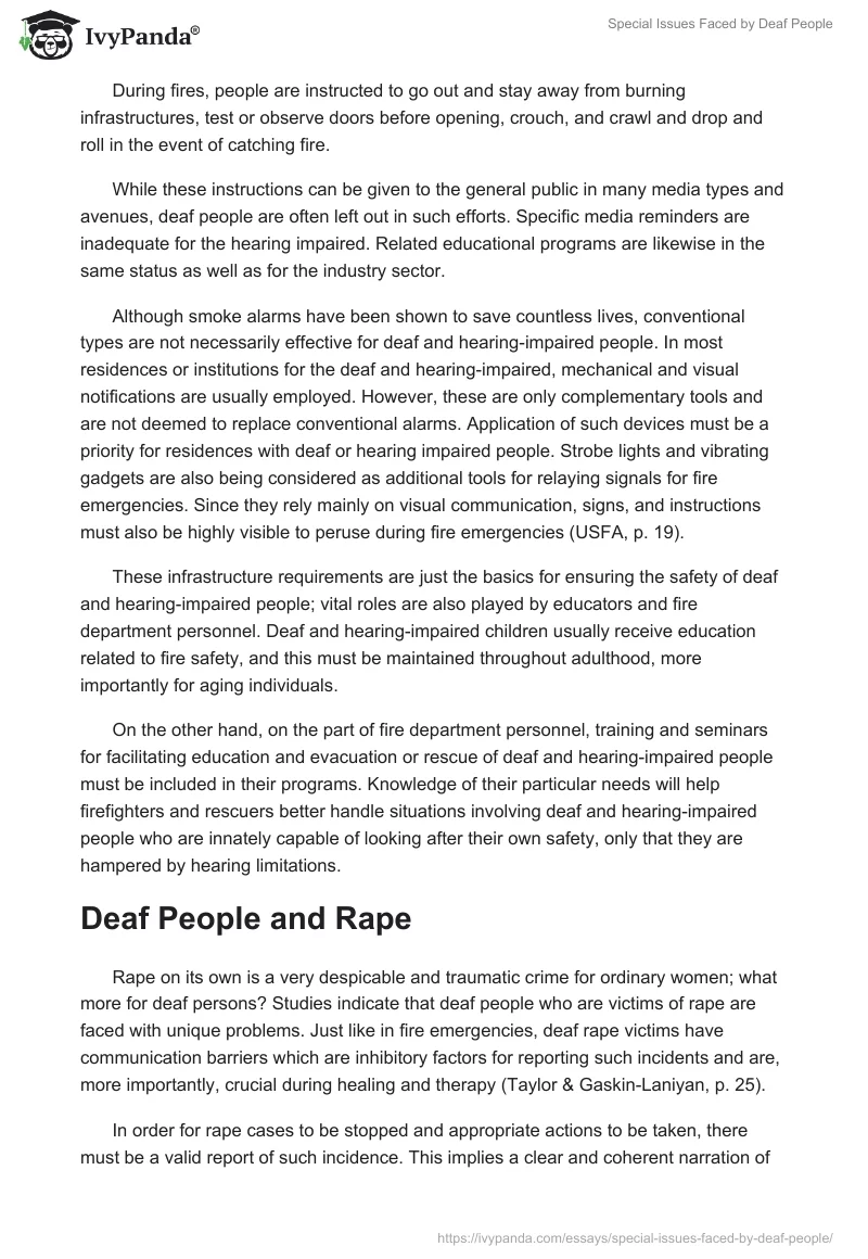 Special Issues Faced by Deaf People. Page 2