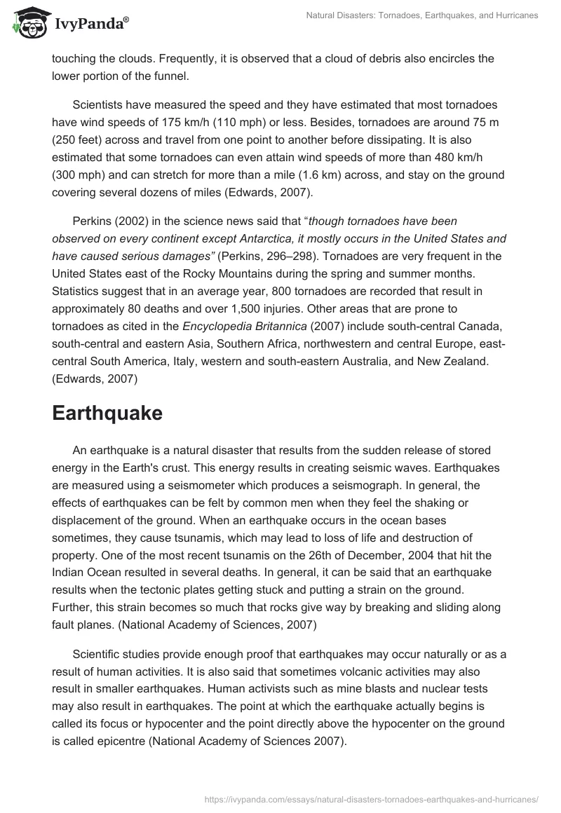 Natural Disasters: Tornadoes, Earthquakes, and Hurricanes. Page 2