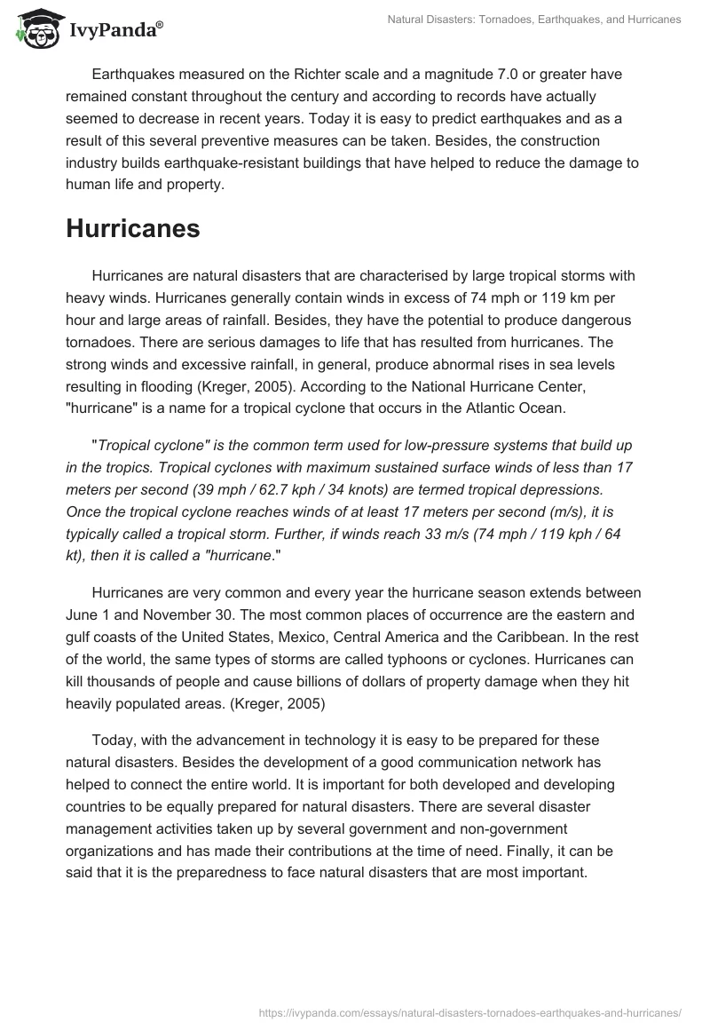 Natural Disasters: Tornadoes, Earthquakes, and Hurricanes. Page 3
