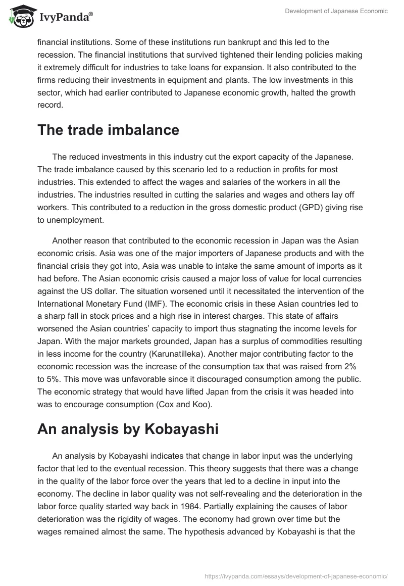 Development of Japanese Economic. Page 2