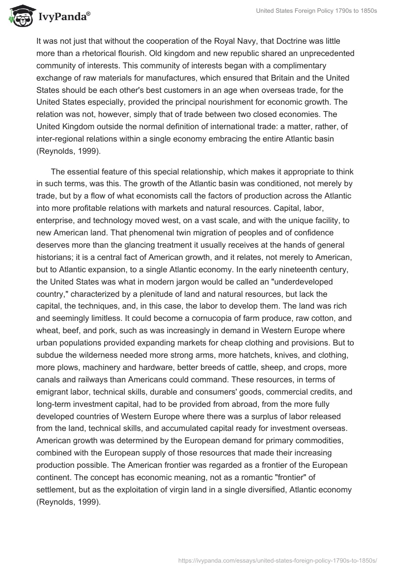 United States Foreign Policy 1790s to 1850s. Page 2