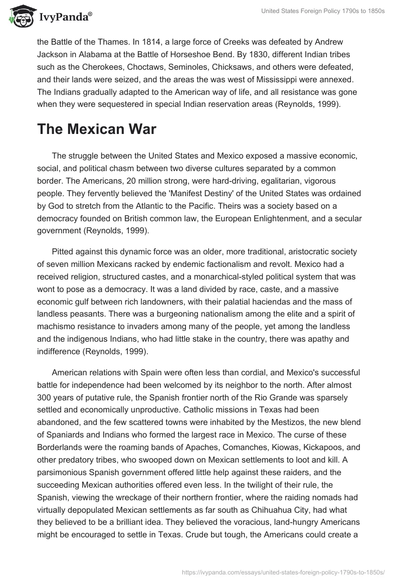United States Foreign Policy 1790s to 1850s. Page 5