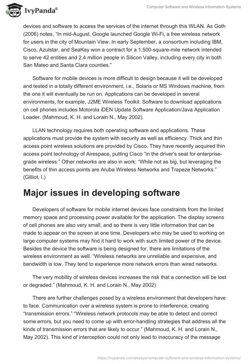 Computer Software and Wireless Information Systems. Page 2