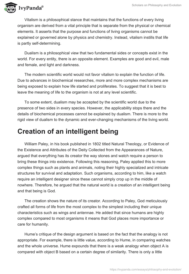 Scholars on Philosophy and Evolution. Page 3