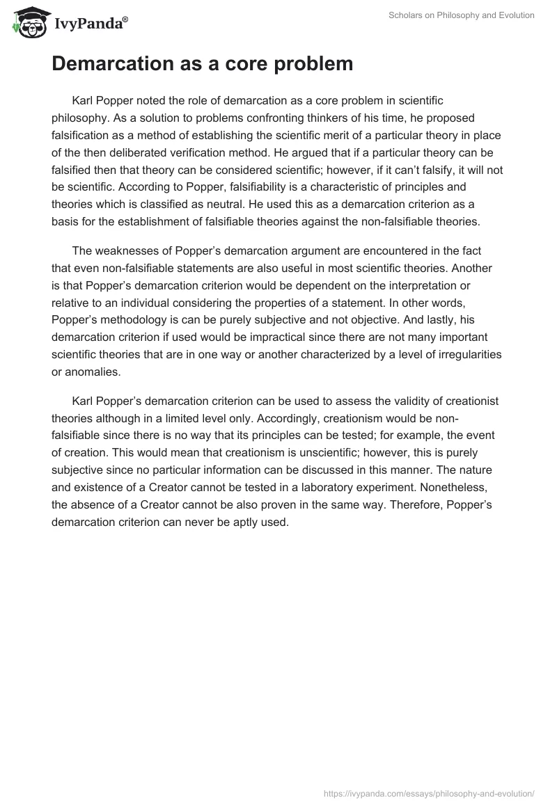 Scholars on Philosophy and Evolution. Page 5