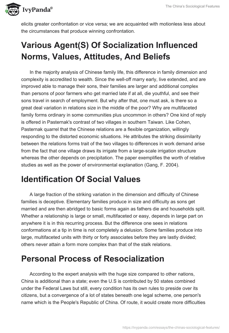 The China’s Sociological Features. Page 4