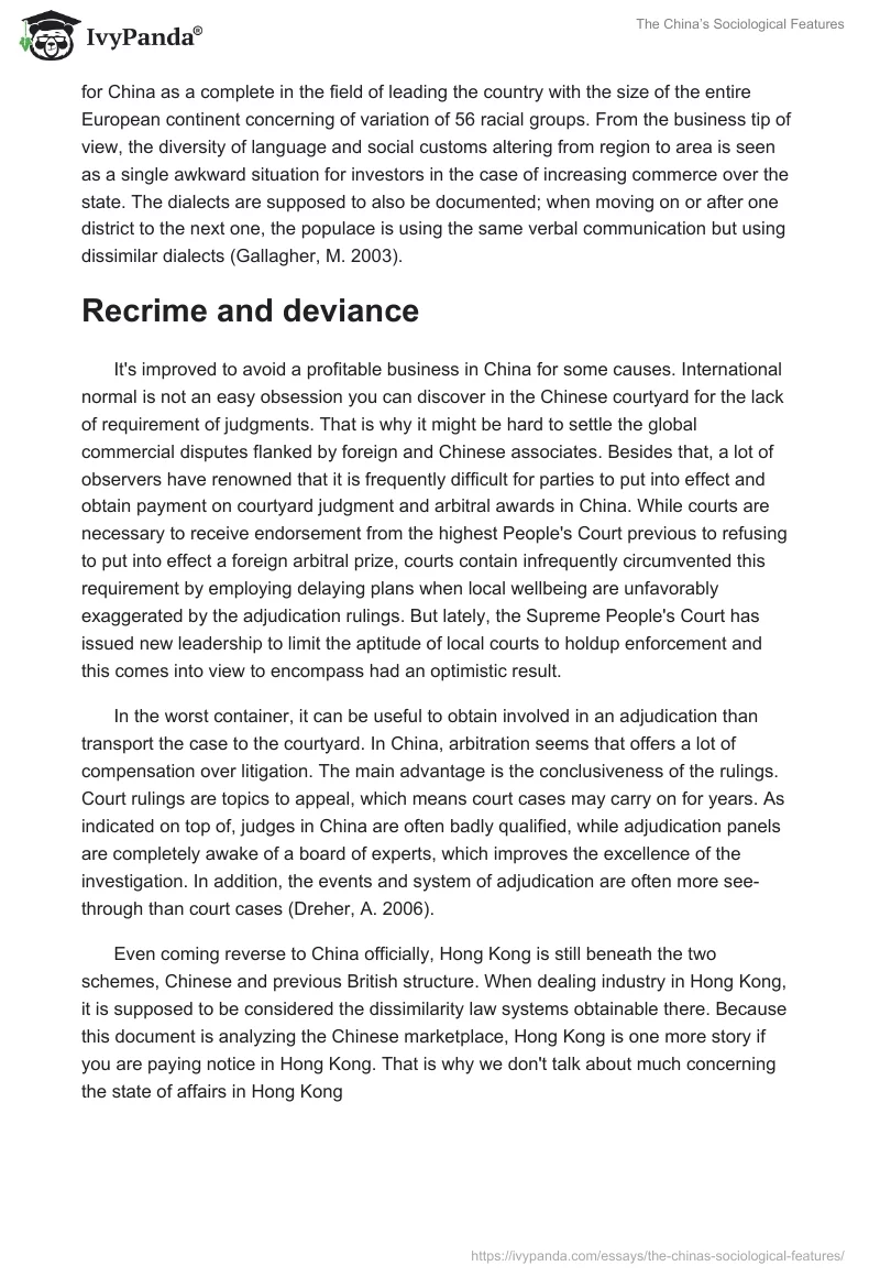 The China’s Sociological Features. Page 5
