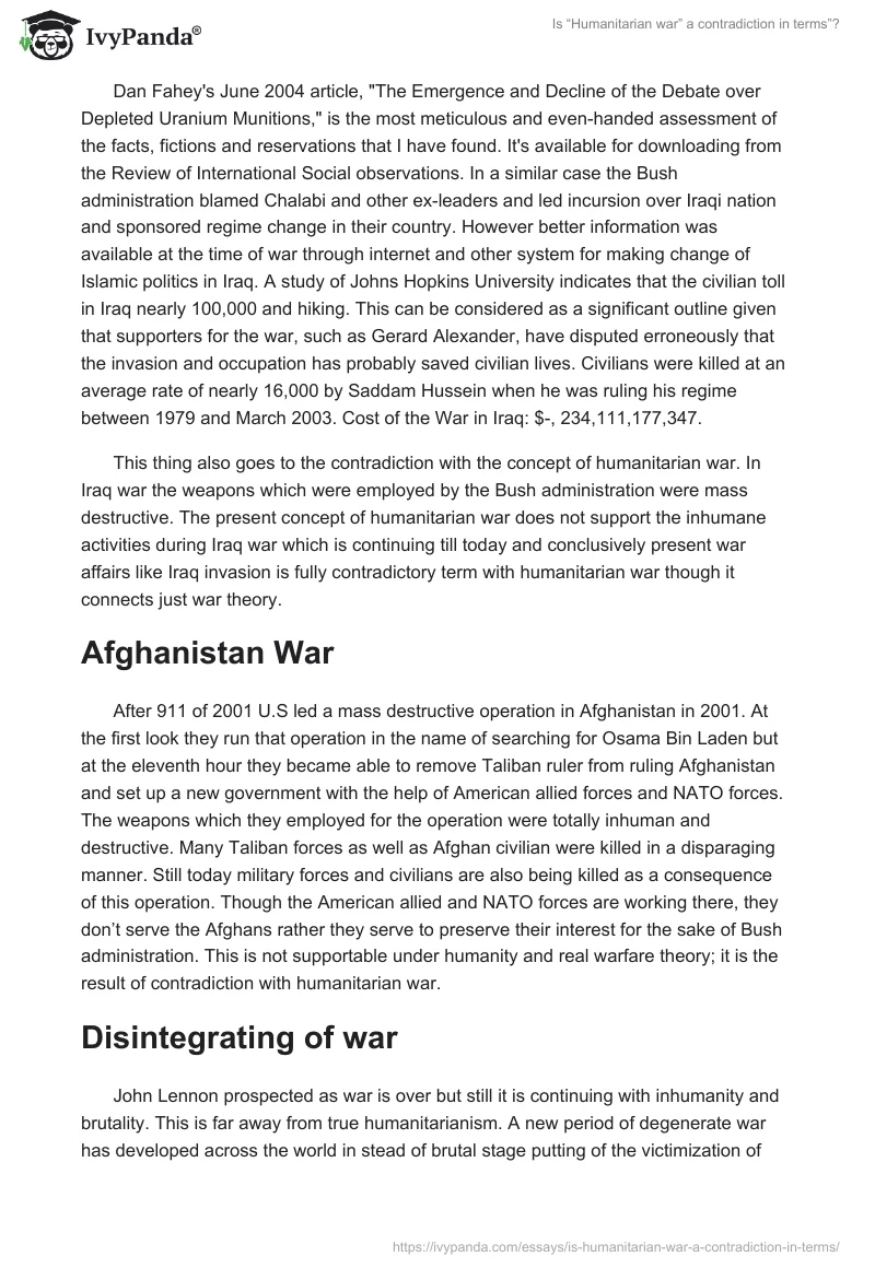 Is “Humanitarian war” a contradiction in terms”?. Page 4