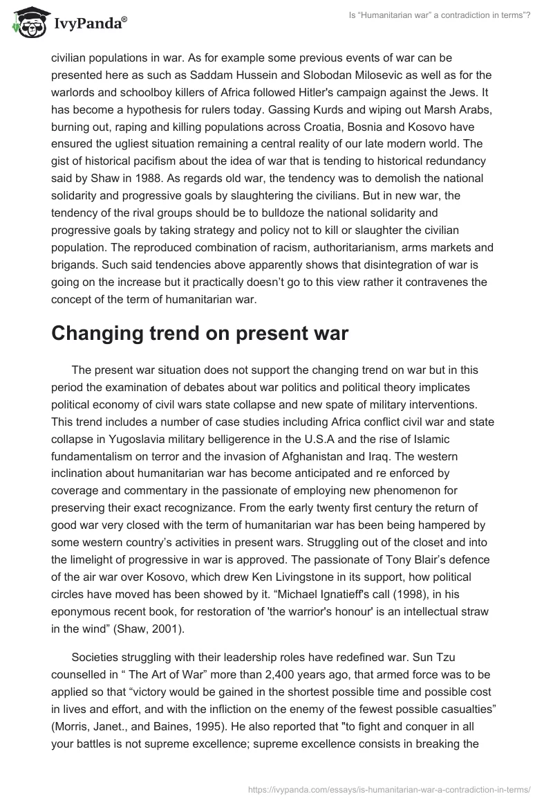 Is “Humanitarian war” a contradiction in terms”?. Page 5