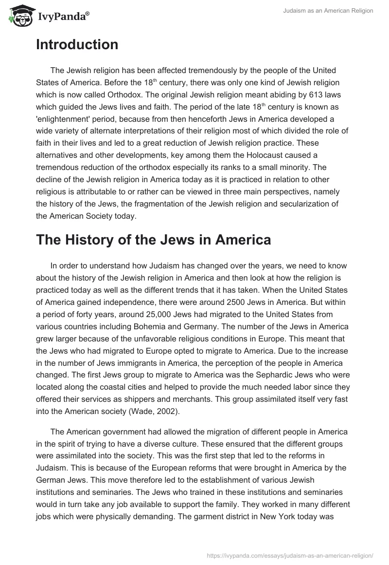 Judaism as an American Religion. Page 2