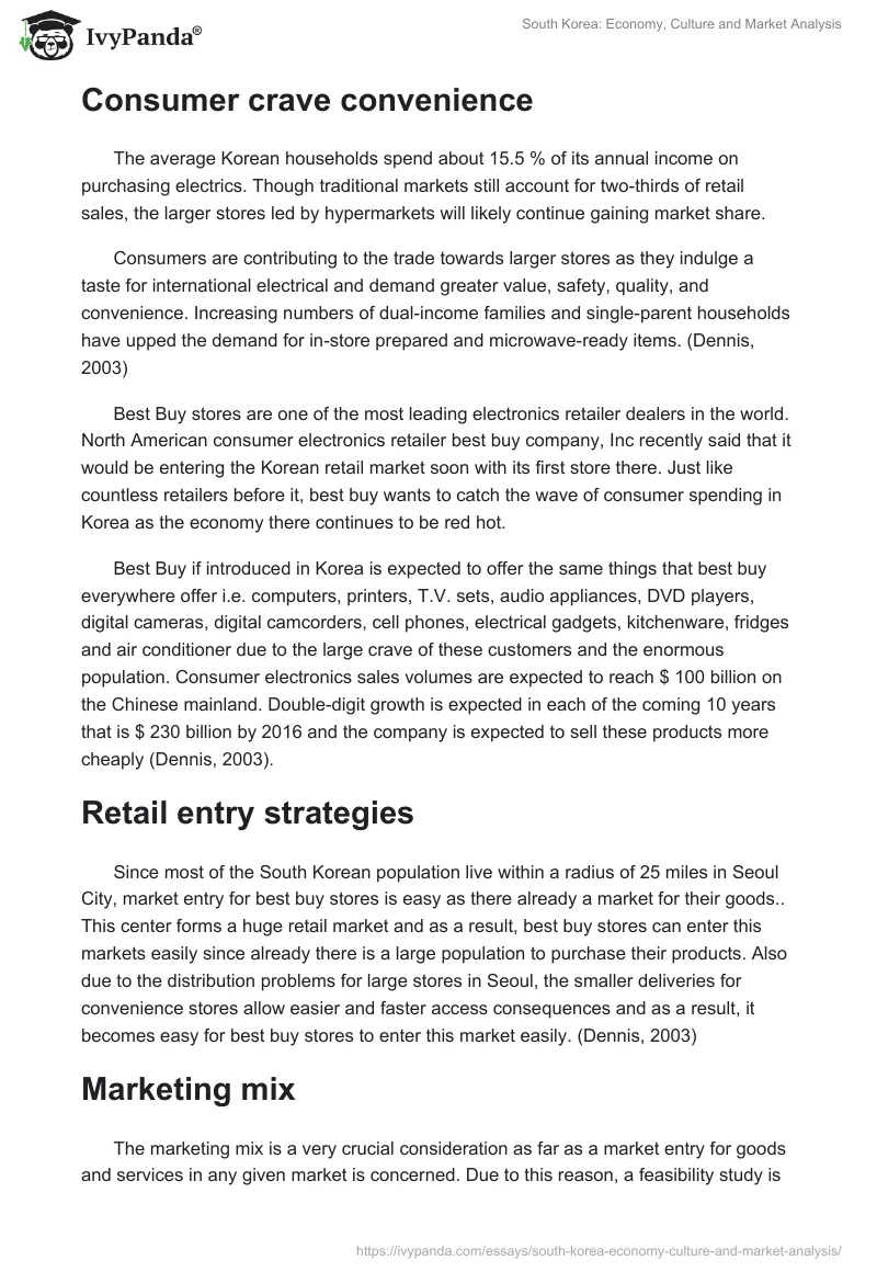 South Korea: Economy, Culture and Market Analysis. Page 5