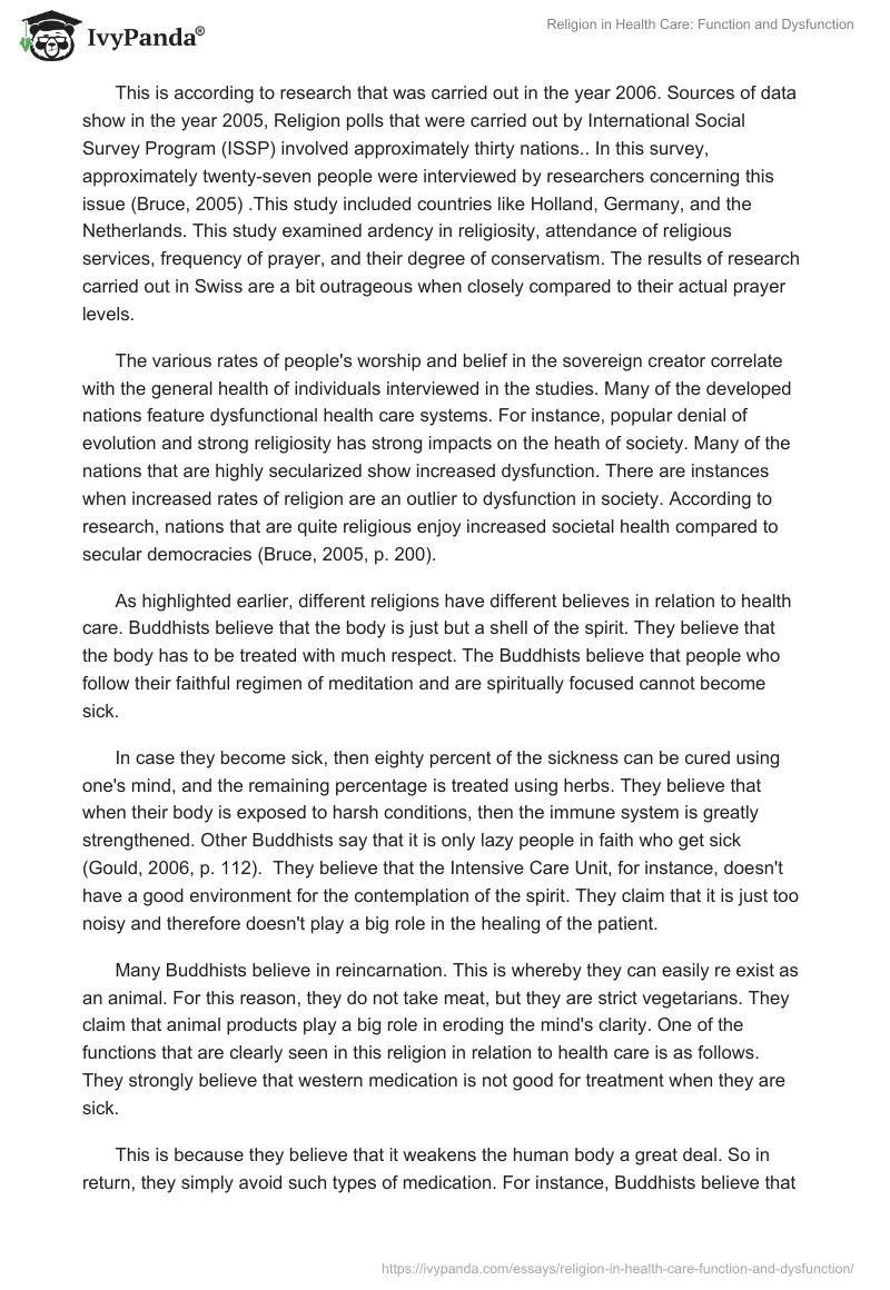 Religion in Health Care: Function and Dysfunction. Page 2