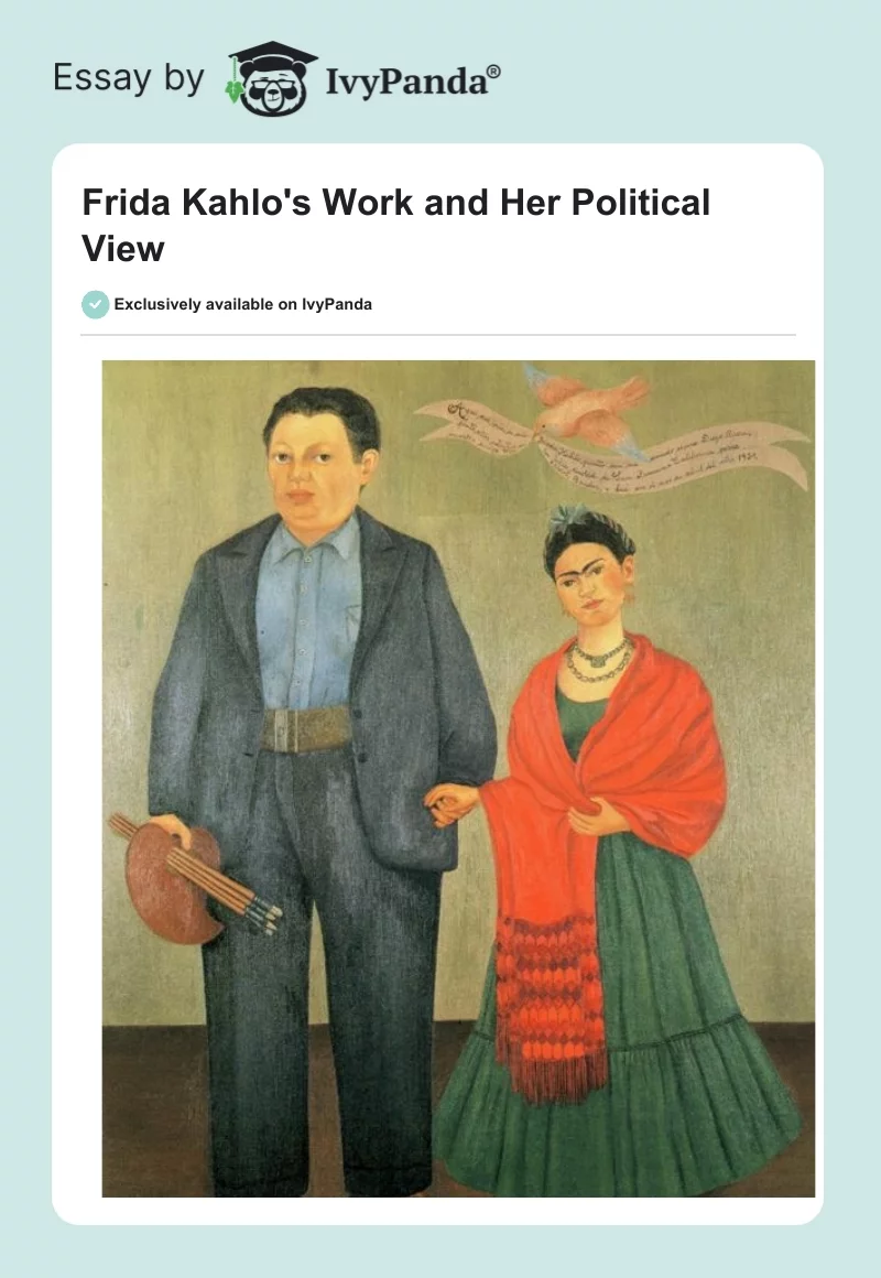 Frida Kahlo's Work and Her Political View. Page 1