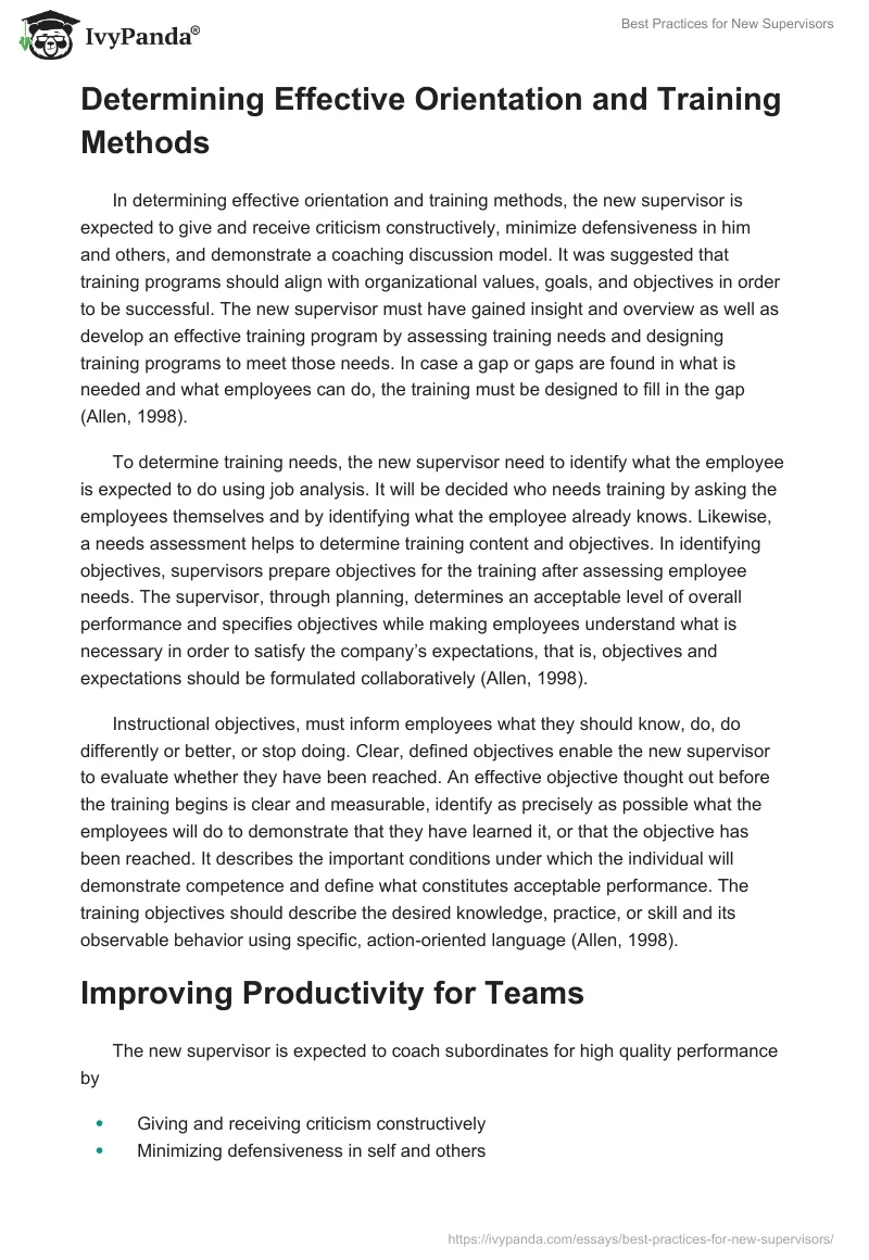 Best Practices for New Supervisors. Page 3
