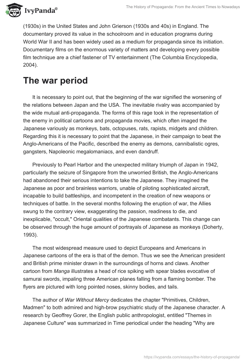 The History of Propaganda: From the Ancient Times to Nowadays. Page 2