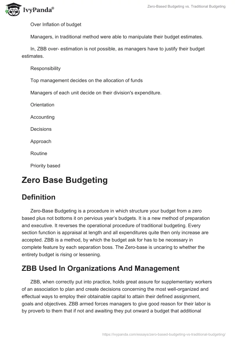 Zero-Based Budgeting vs. Traditional Budgeting. Page 4
