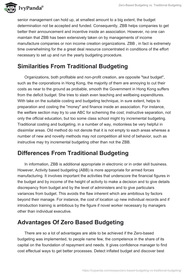 Zero-Based Budgeting vs. Traditional Budgeting. Page 5