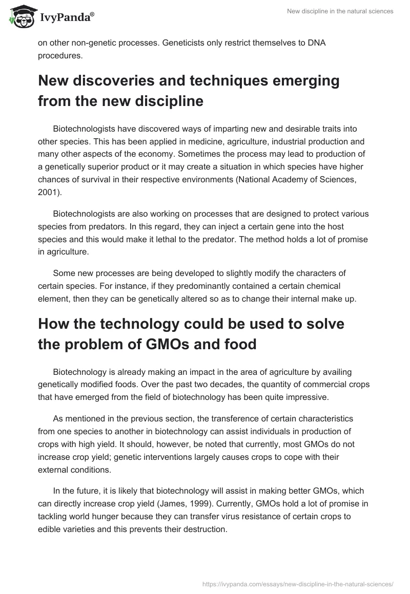 New discipline in the natural sciences. Page 3