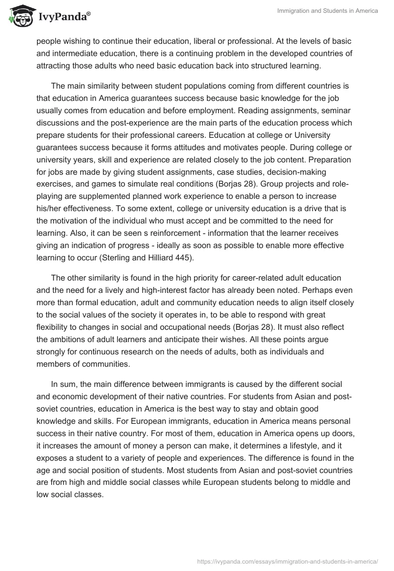 Immigration and Students in America. Page 2