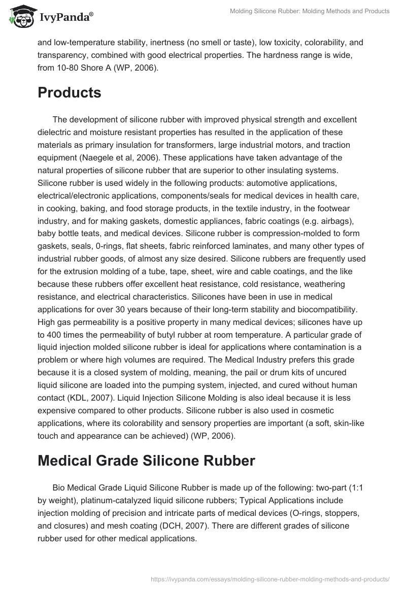 Molding Silicone Rubber: Molding Methods and Products. Page 4
