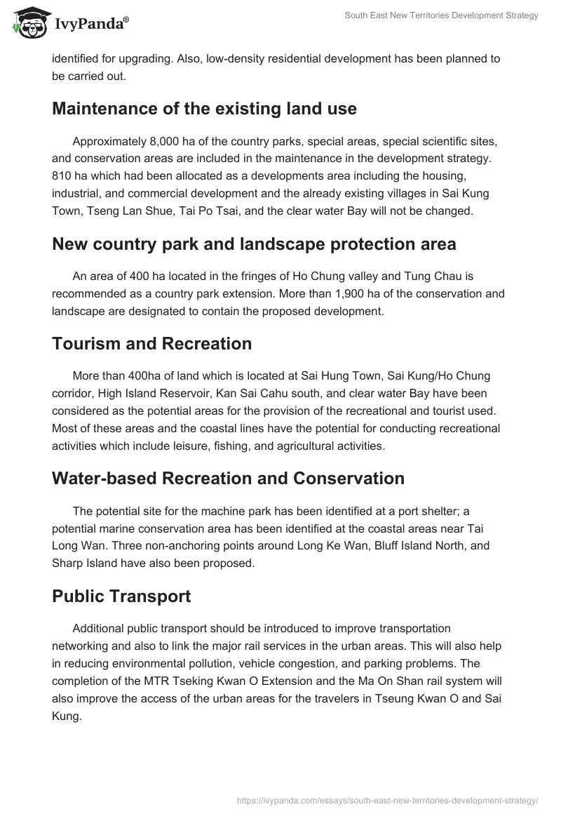 South East New Territories Development Strategy. Page 4