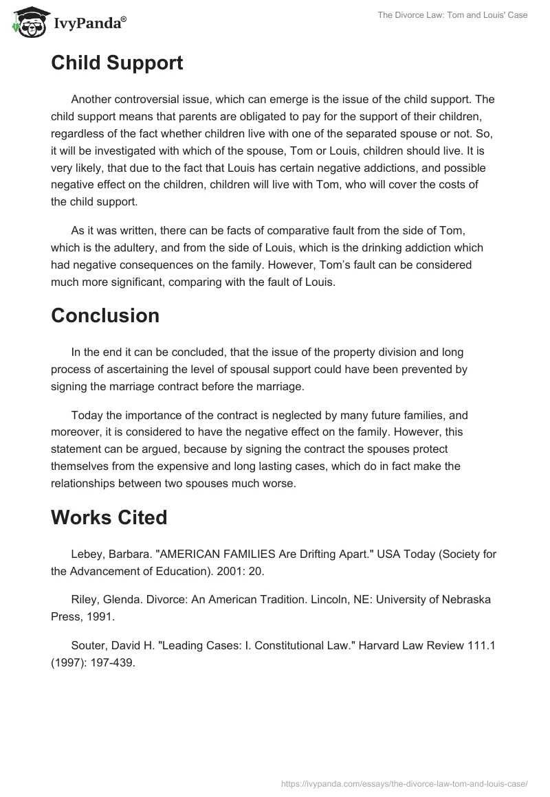 The Divorce Law: Tom and Louis' Case. Page 3