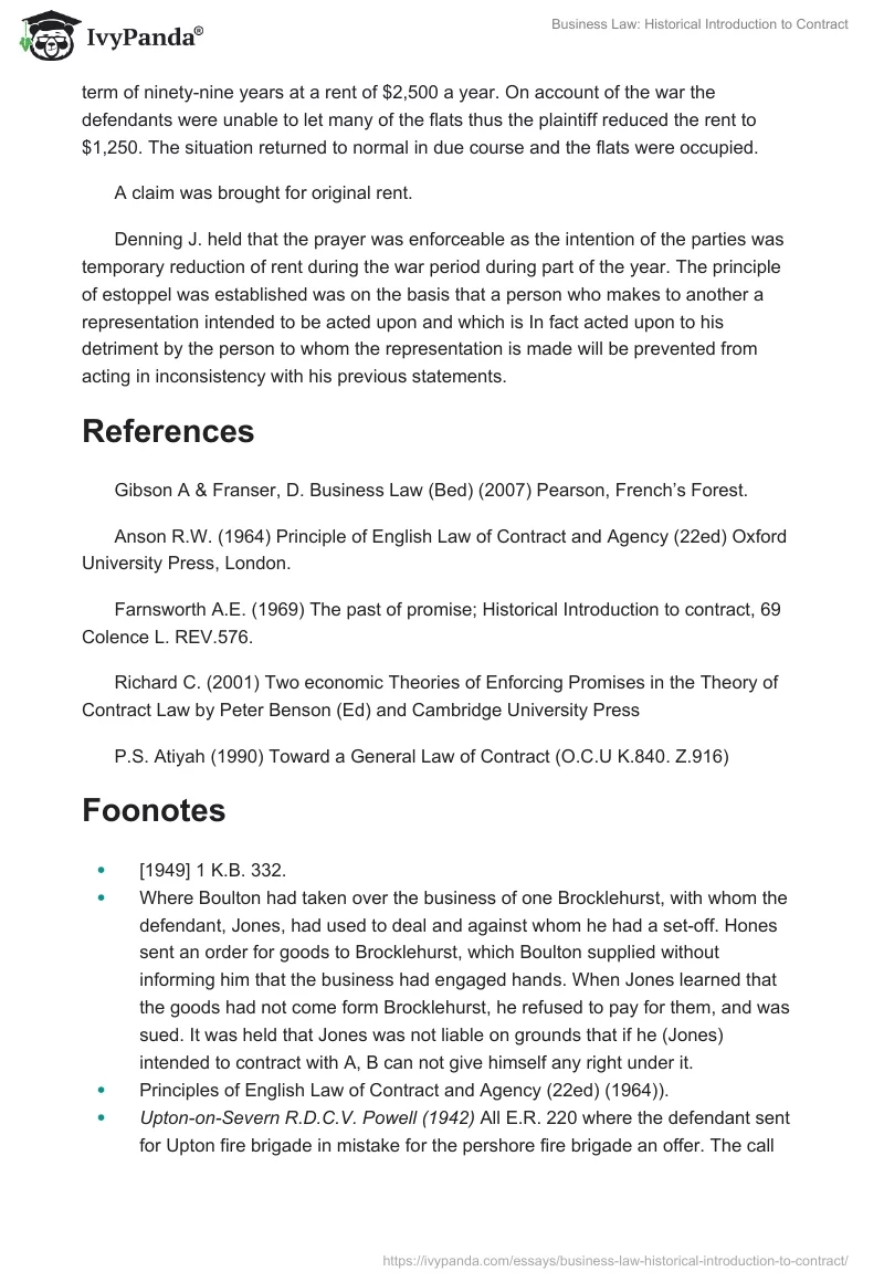 Business Law: Historical Introduction to Contract. Page 4