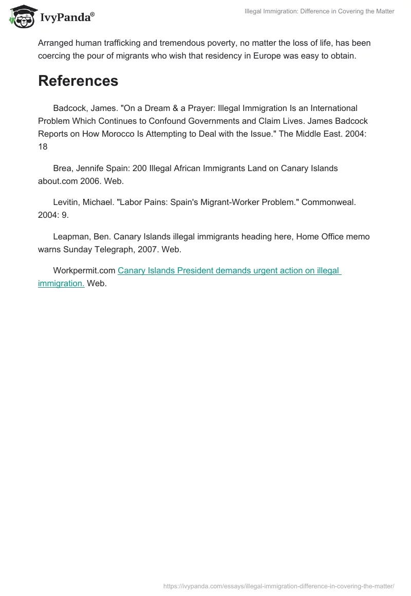 Illegal Immigration: Difference in Covering the Matter. Page 4