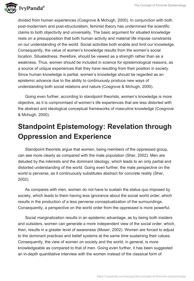 The Concept of Feminist Epistemology. Page 5