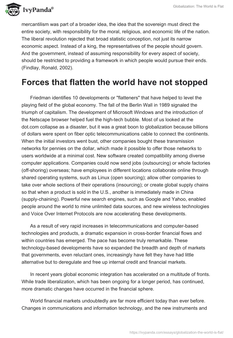 Globalization: The World is Flat. Page 4