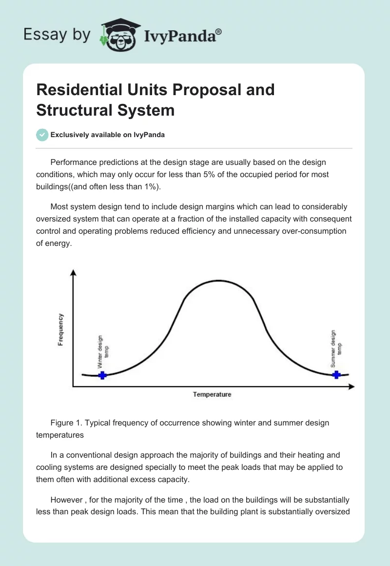 Residential Units Proposal and Structural System. Page 1