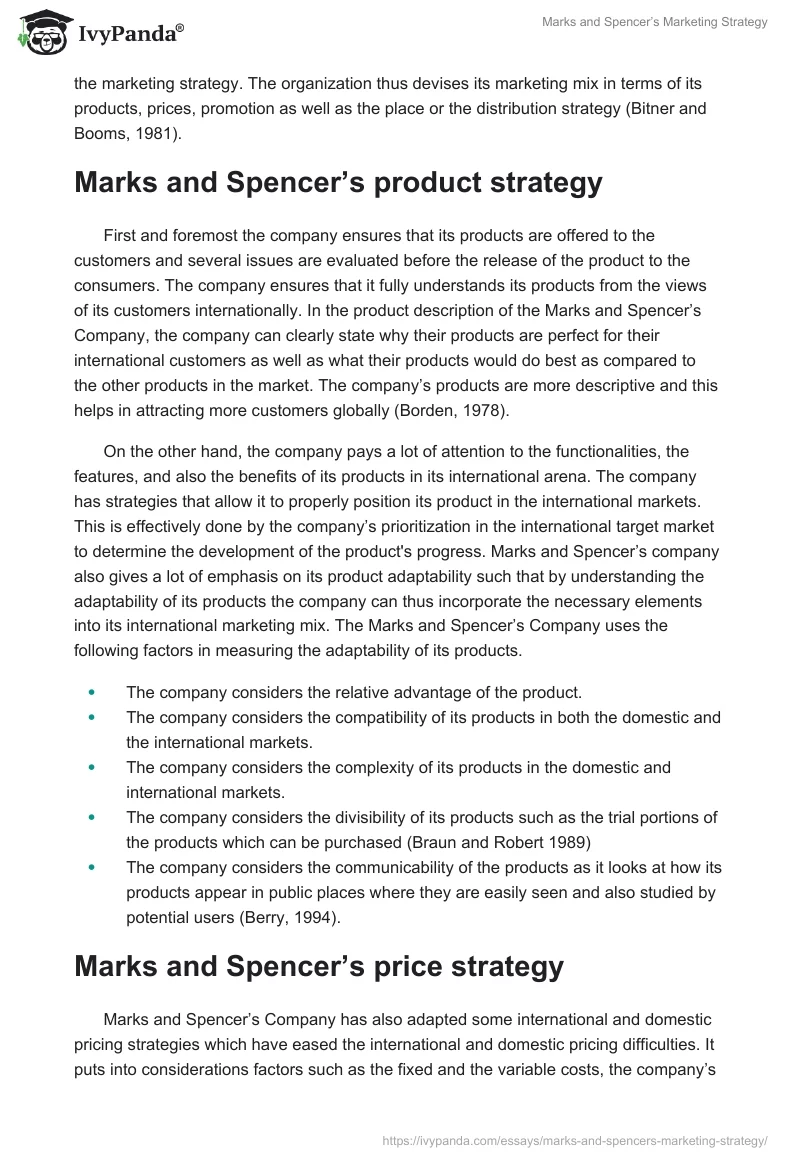 Marks and Spencer’s Marketing Strategy. Page 2
