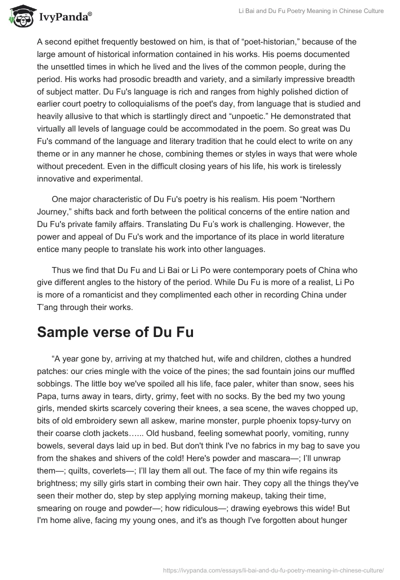Li Bai and Du Fu Poetry Meaning in Chinese Culture. Page 4