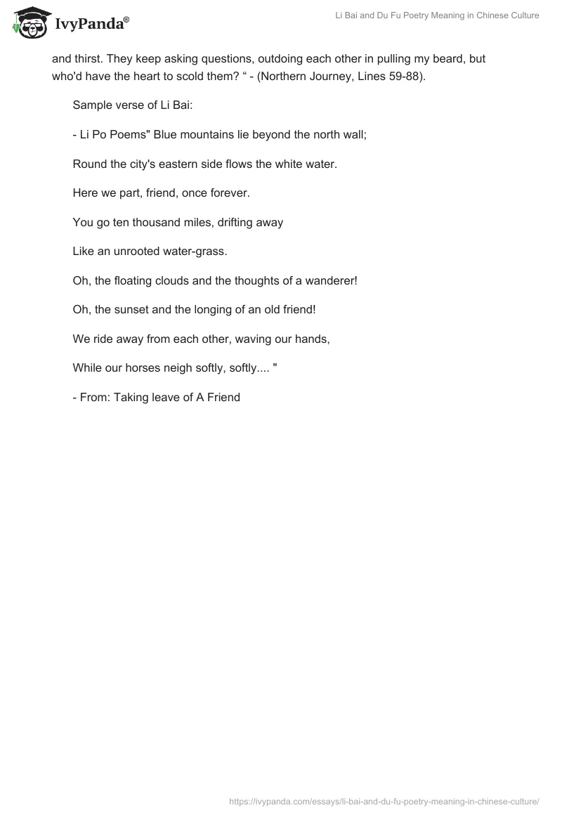 Li Bai and Du Fu Poetry Meaning in Chinese Culture. Page 5