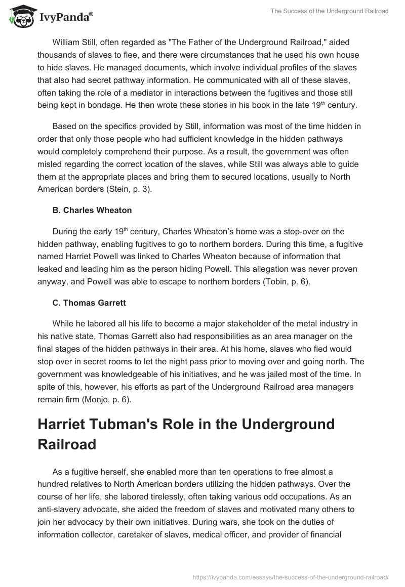 The Success of the Underground Railroad. Page 3