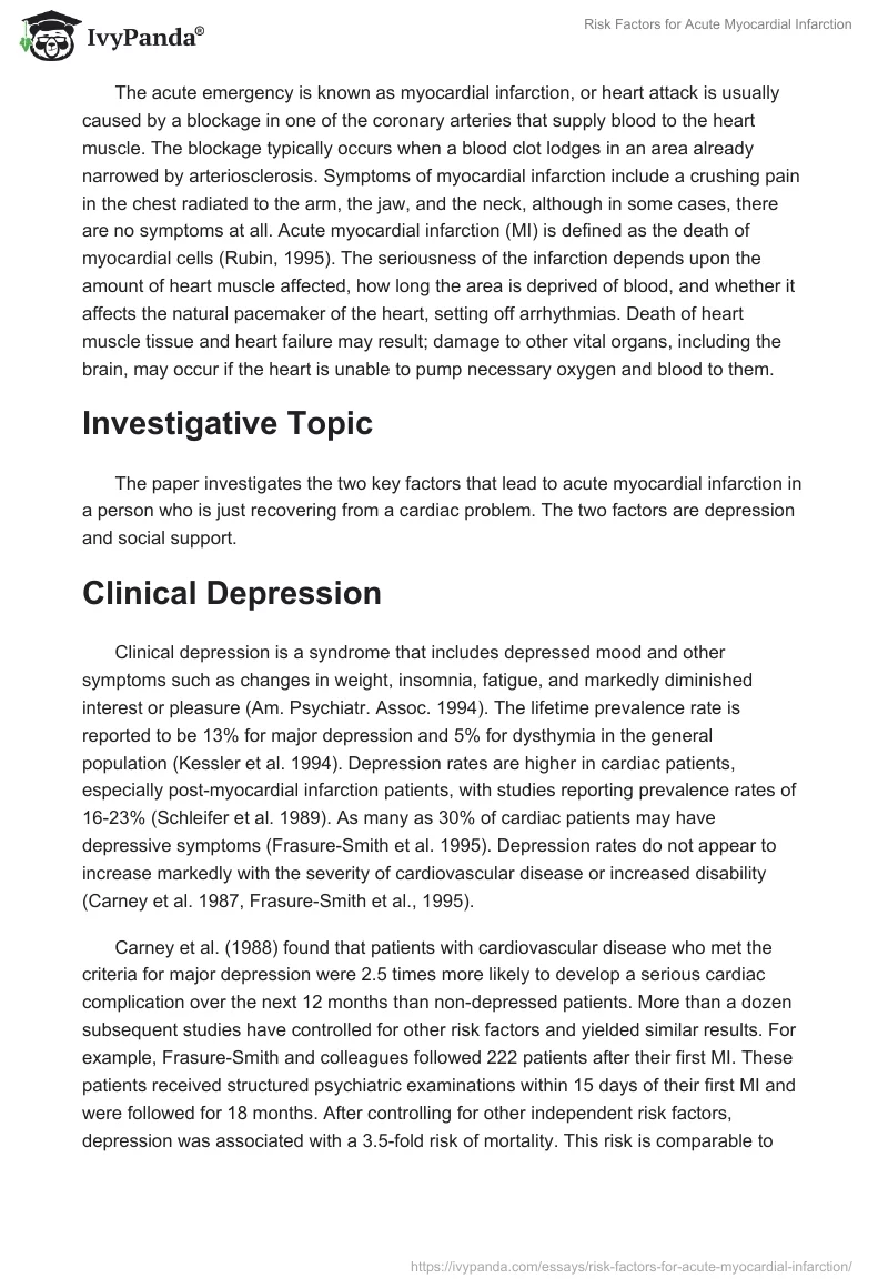 Risk Factors for Acute Myocardial Infarction. Page 2