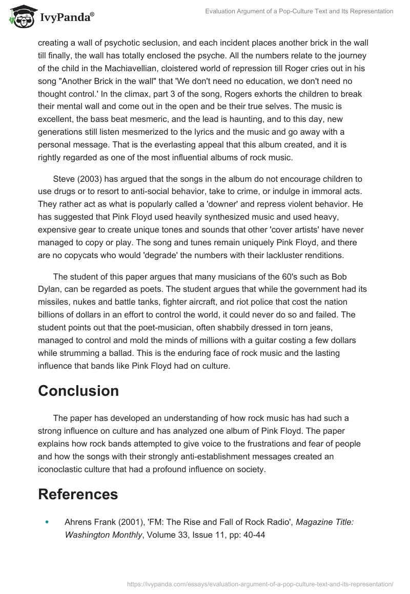 Evaluation Argument of a Pop-Culture Text and Its Representation. Page 3