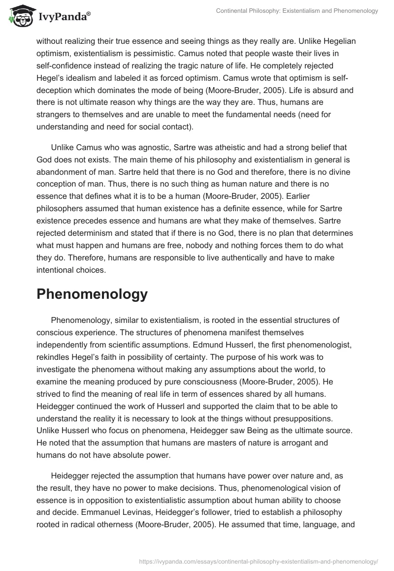 Continental Philosophy: Existentialism and Phenomenology. Page 2