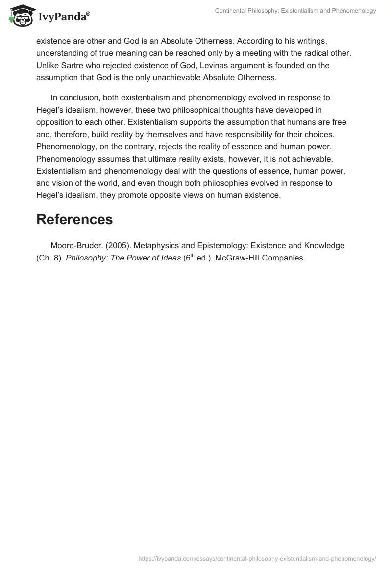Continental Philosophy: Existentialism and Phenomenology. Page 3