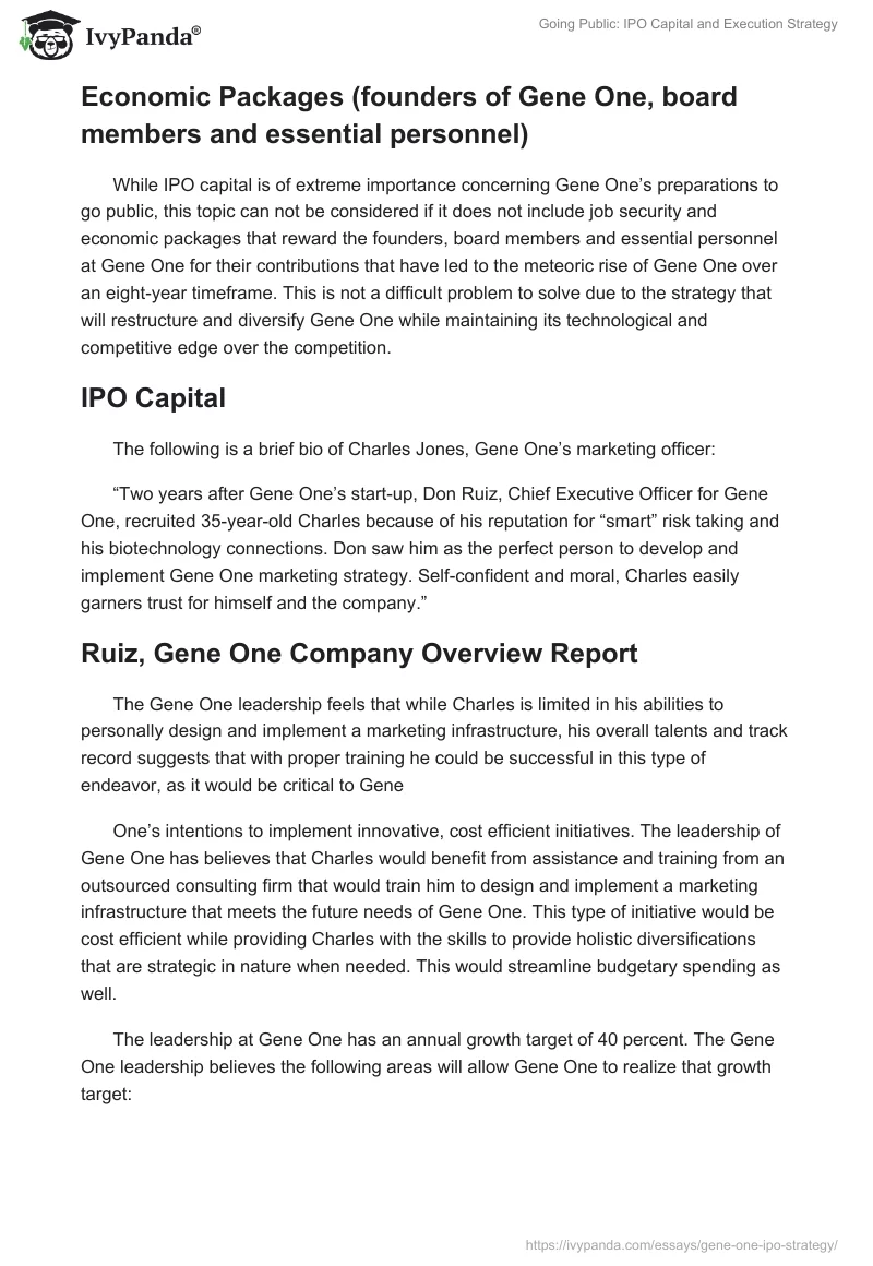 Going Public: IPO Capital and Execution Strategy. Page 2