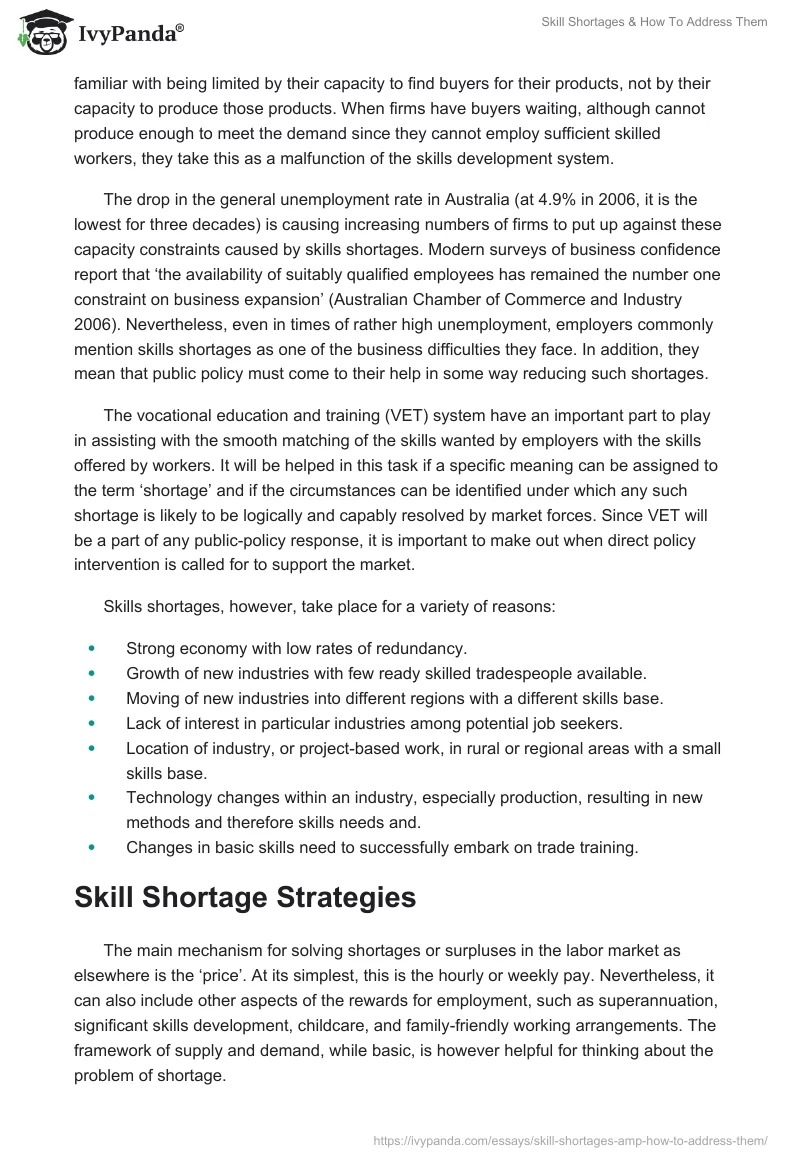 Skill Shortages & How To Address Them. Page 2
