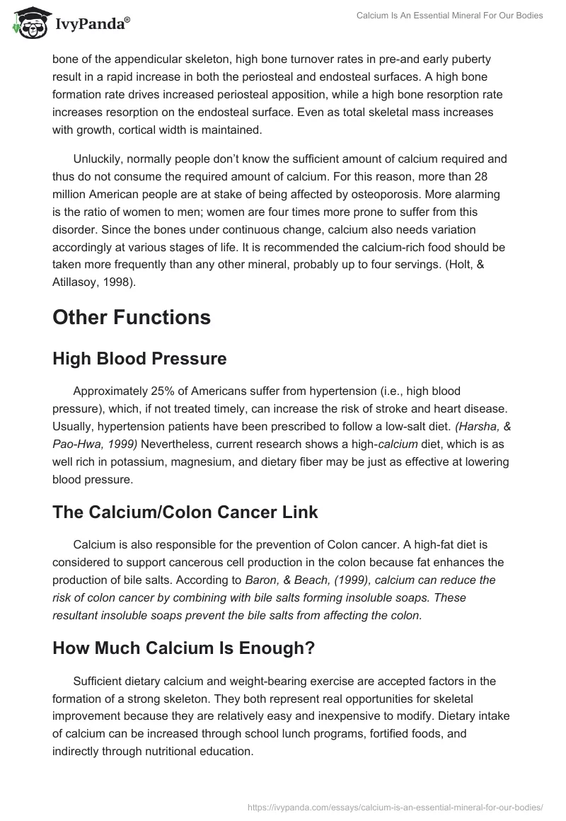 Calcium Is An Essential Mineral For Our Bodies. Page 3