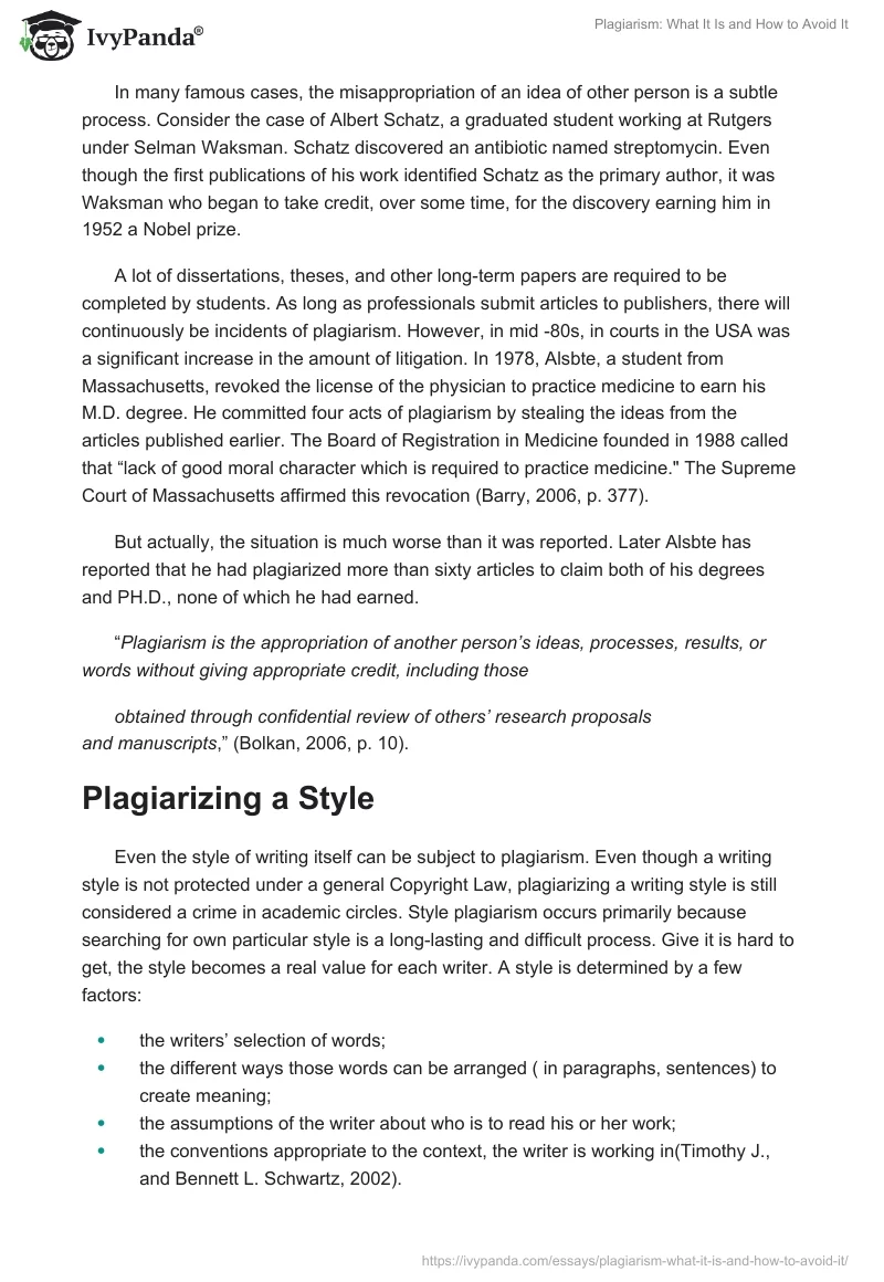 Plagiarism: What It Is and How to Avoid It. Page 5