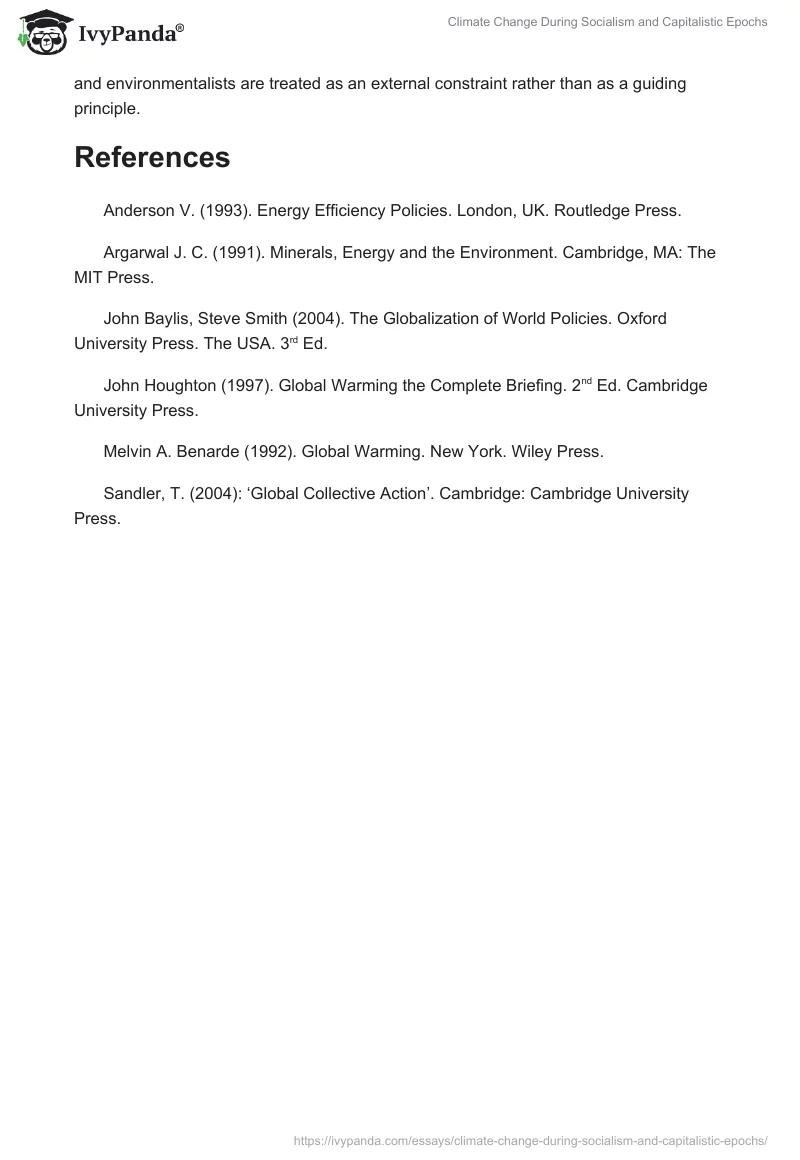 Climate Change During Socialism and Capitalistic Epochs. Page 4