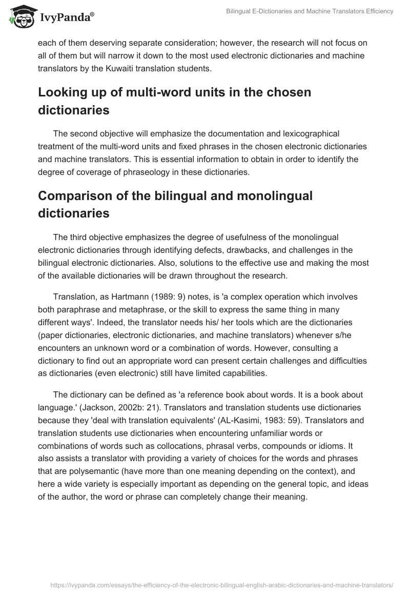Bilingual E-Dictionaries and Machine Translators Efficiency. Page 3