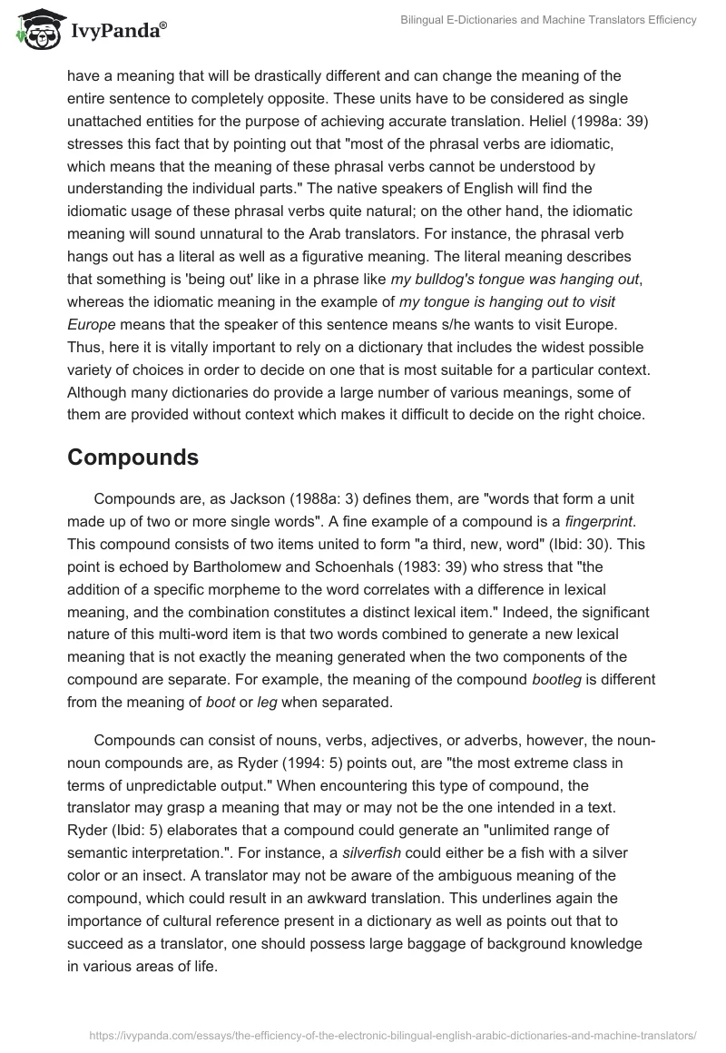 Bilingual E-Dictionaries and Machine Translators Efficiency. Page 5