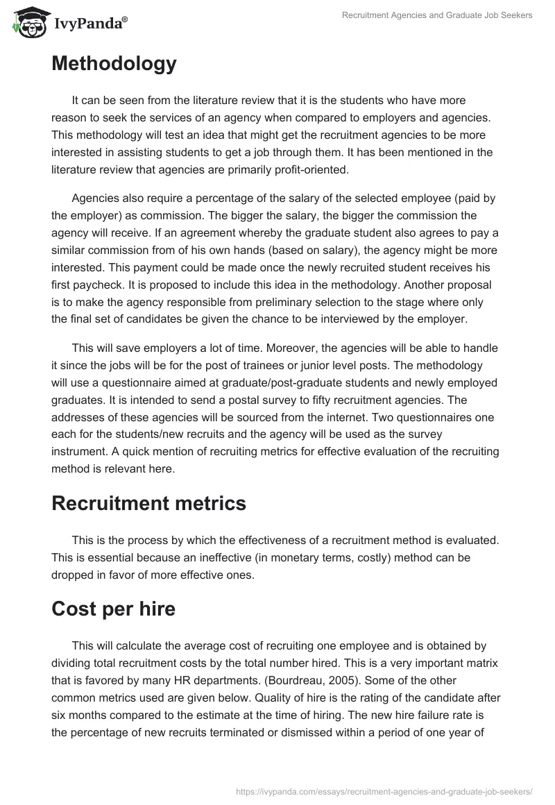 Recruitment Agencies and Graduate Job Seekers. Page 3
