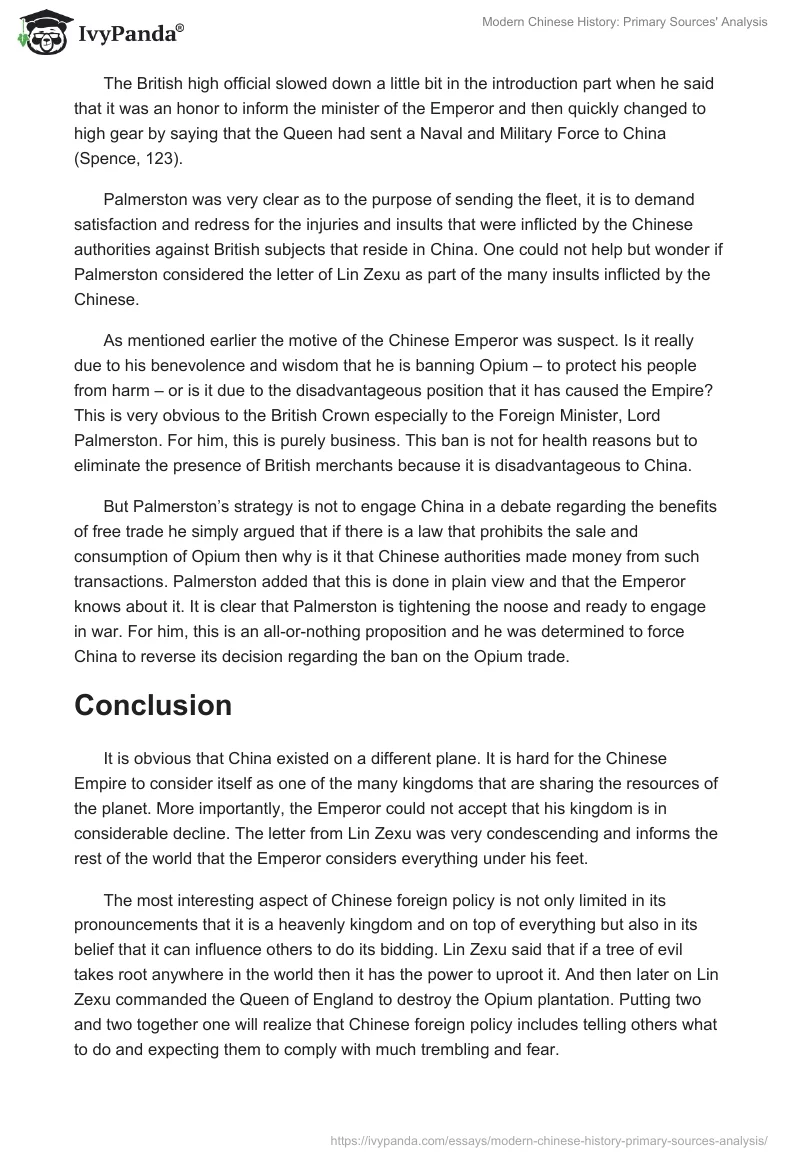 Modern Chinese History: Primary Sources' Analysis. Page 4