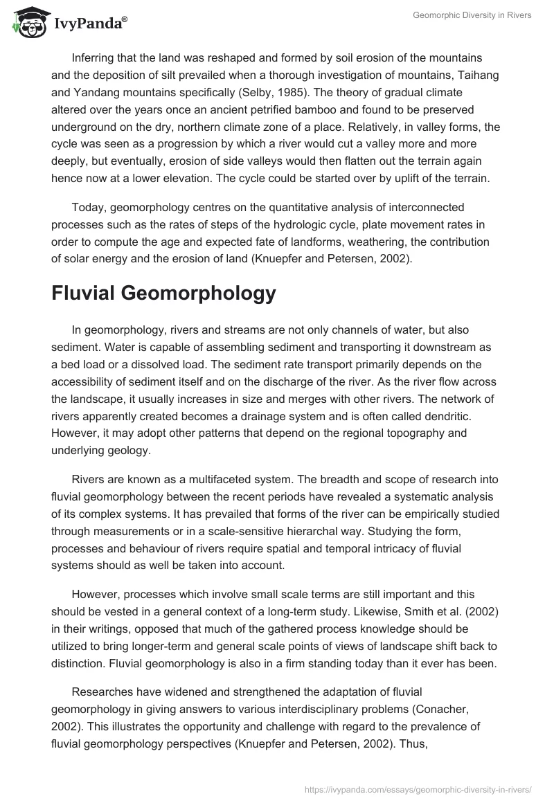 Geomorphic Diversity in Rivers. Page 2